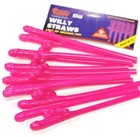24 X Pink Willy Straws Sipping Straw Hen Party Stag Funny Joke Novelty Bride
