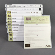Lot of 12 Stampin' Up Rubber  Photopolymer Craft Stamp Sets Bundle w/ Framelit