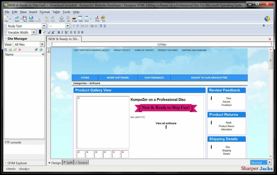 NEW & Fast Ship! KompoZer Website Developer / Designer HTML Editing - Mac Combo - Image 3 of 4