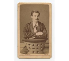 CDV PORTRAIT MAN IDED AS SAM DAUGHTRY? FROM VENICE BY MARCO, GRAPHIC BACK