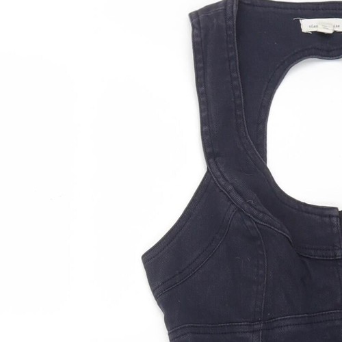 Silence + Noise Womens Black Cotton Blend A-Line Size S - Picture 6 of 12