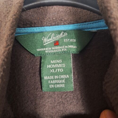 Woolrich full zip sweater vest fleece gray mens XL - Picture 3 of 7