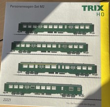 Trix 23221 H0 Belgian State Railways M2 2. Klasse (4 Personenwagen) OVP Ep.IIIa