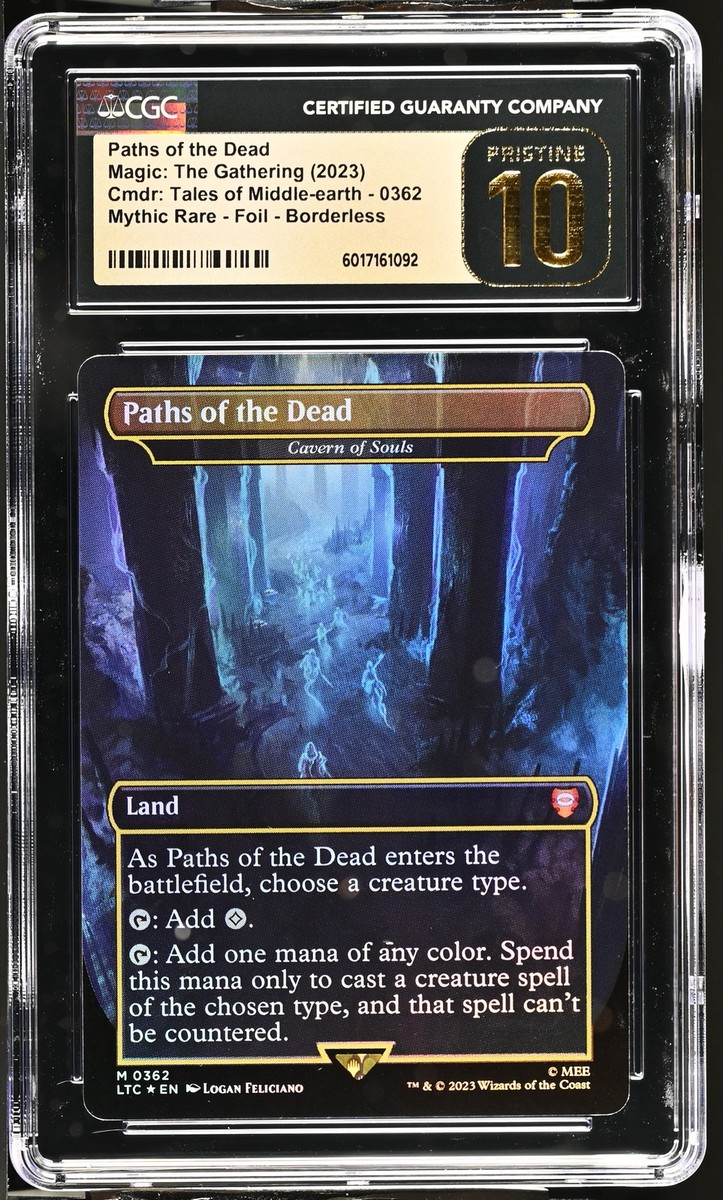 CAVERN OF SOULS // Paths of the Dead LotR Foil Mythic CGC 10