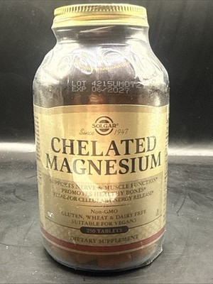 Solgar Chelated Magnesium 250 Tablets Exp 06/2027