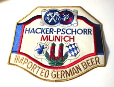 RARE Vtg XL Hacker Pschorr Munich Imported German Beer Jacket Uniform 7x6" Patch