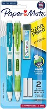 Paper Mate Clearpoint Mechanical Pencils, 0.7mm HB 2 Pencil Lead, Includes 2 Pe