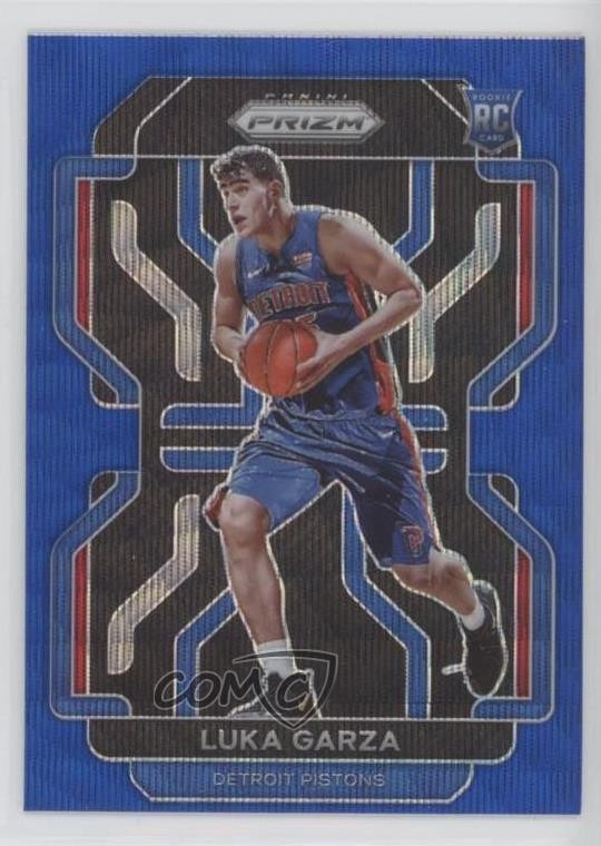 2021-22 Panini Prizm Blue Wave Prizm Luka Garza #303 3r4