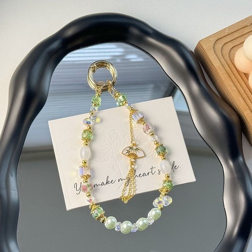 Chinese Style Phone Hand Rope Hand-beaded Bag Pendant Car Keychain Ornament - Photo 6 sur 9