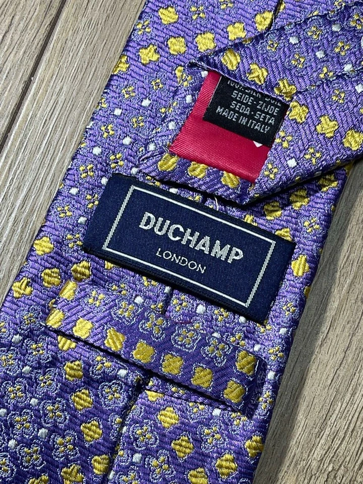 Corbata corbata de lujo DUCHAMP London DL para hombre unisex TODA SEDA 100 preciosa D17 Foto 3 de 3