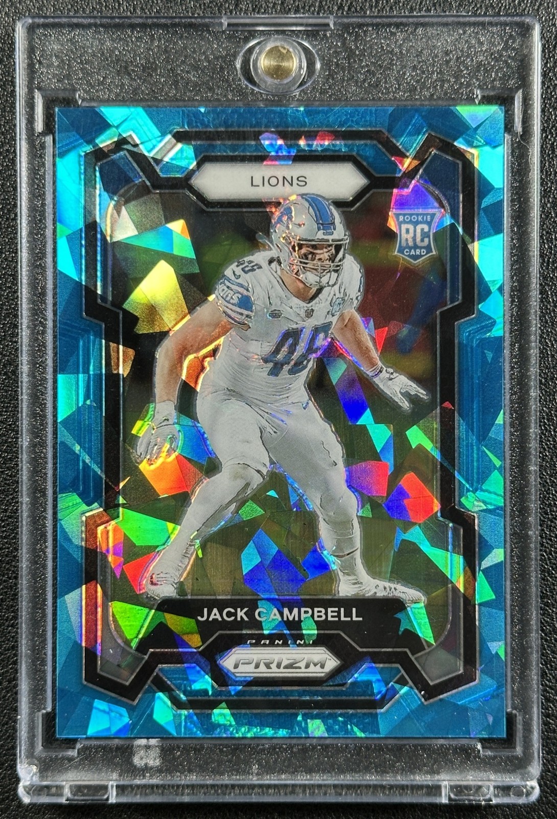 JACK CAMPBELL 2023 PANINI PRIZM #330 ROOKIE BLUE ICE RC 62/99 LIONS