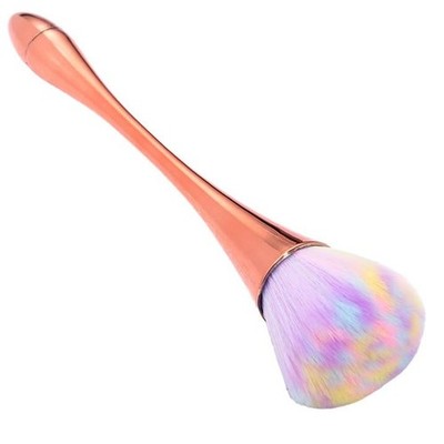 Rainbow Color Brush, Soft Nail Art Dust Makeup Brush for Large Coverage Miner...