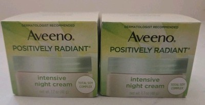 Aveeno Positively Radiant Intense Night Cream Total Soy Complex +Vit B X2 READ