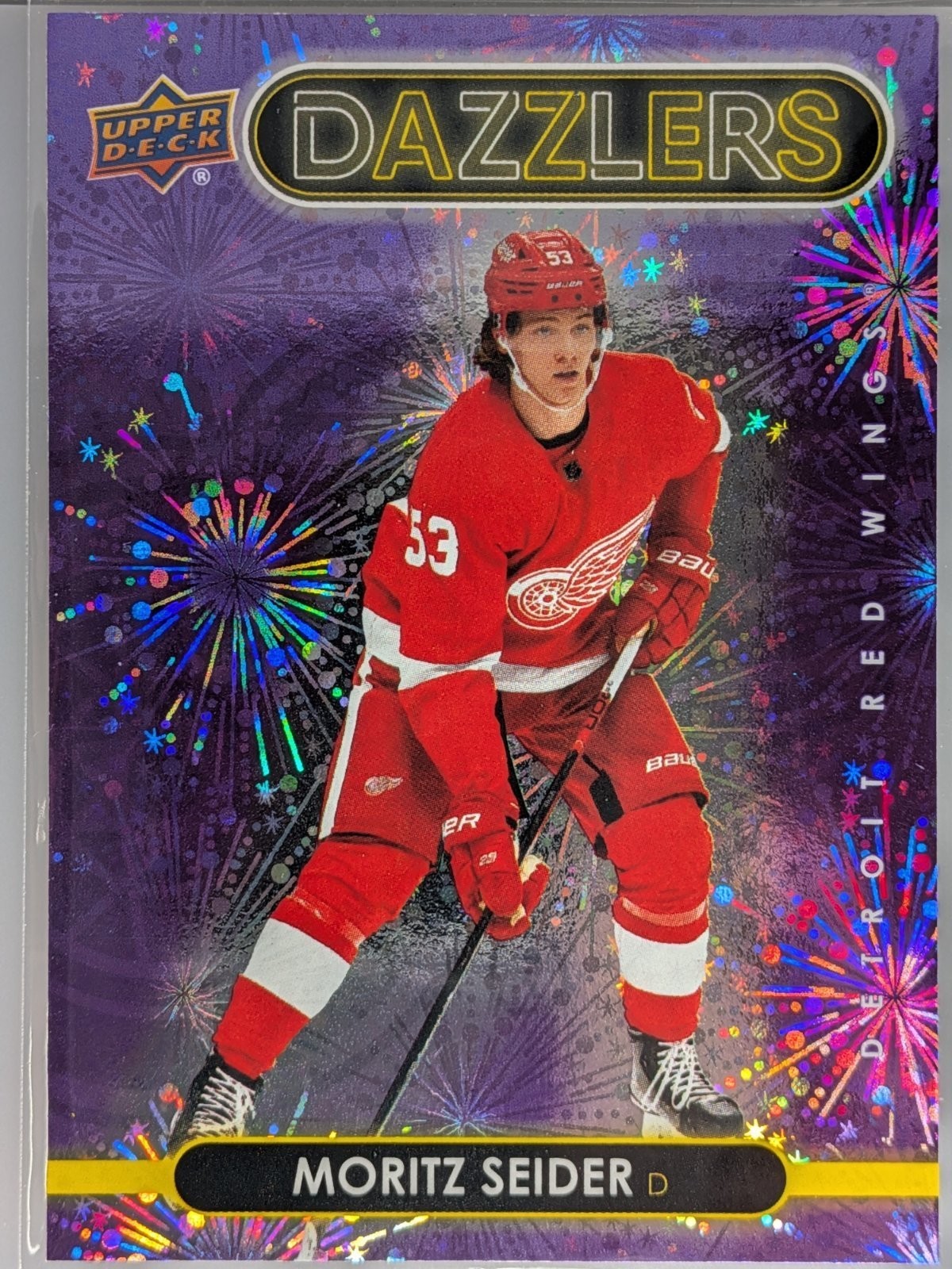 2021-22 Moritz Seider Upper Deck Series 2 Purple Dazzlers #DZ-67