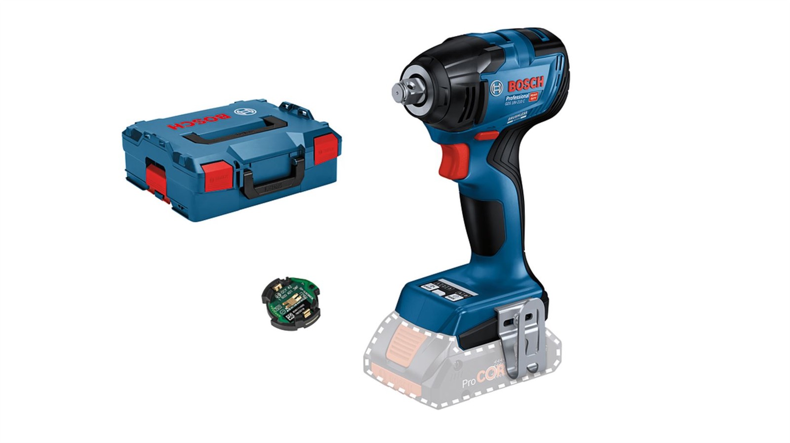 Bosch GDS 18V-210 C (Baretool, L-BOXX) GCY 42 18V Impact Wrench 06019J0301