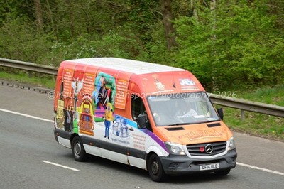 Van Foto 12x8 - Mercedes Benz Sprinter - Mega Bounce - DF14 OLE