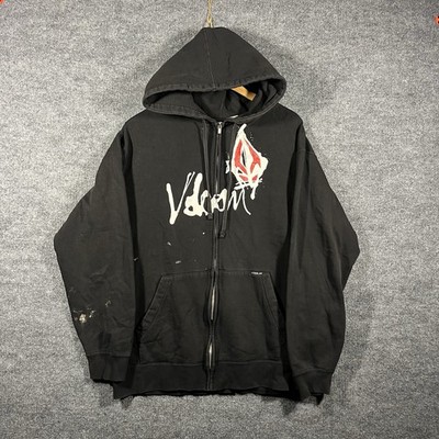 Vintage Y2K Volcom Stone Zip Hoodie Mens Large Surf Skate Grunge Big Graphic