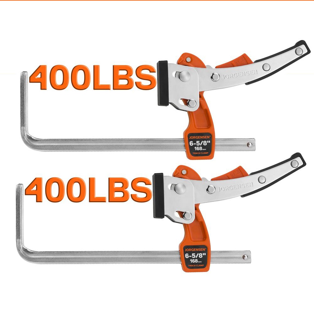 Jorgensen 2PC 6-5/8" Ratcheting Table Clamp Quick Release Track Saw Clamp 400lbs