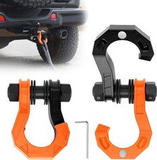 3/4" D Ring Separate Shackles, 44,000lbs Break Strength Easy Open BlackOrange