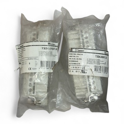 WAGO Screw Terminal Block 732-4.6107.0 & 732-4.6007.0 - Male & Female, 2P