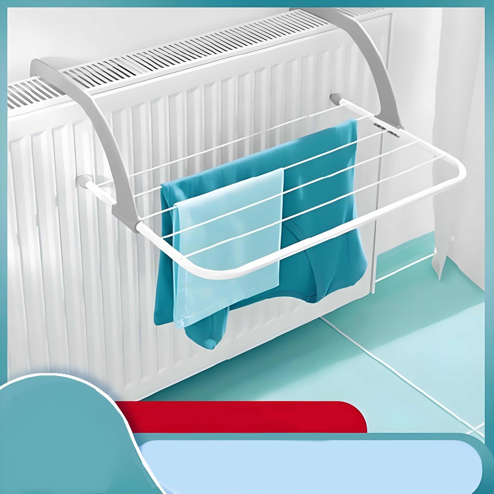 Radiator Airer Hanging Drying Rack Laundry Clothes Dryer Towel Rail Space Saving