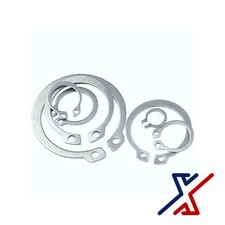 19 mm. Zinc-Plated Steel External Retaining Ring / Snap Ring by X1 Tools