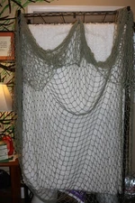 Nautical home room decor fish net XL 8x9 feet roughly