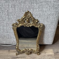 Vintage Ornate Metal Wall Mirror 35cm x 21.5cm