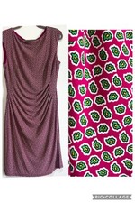 Lauren Ralph Lauren Stretch Jersey Dress Pink Green Ditsy Floral Women’s 14