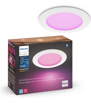 Smart Slim 6 Inch LED Downlight - White and Color Ambiance Color-Changing Light