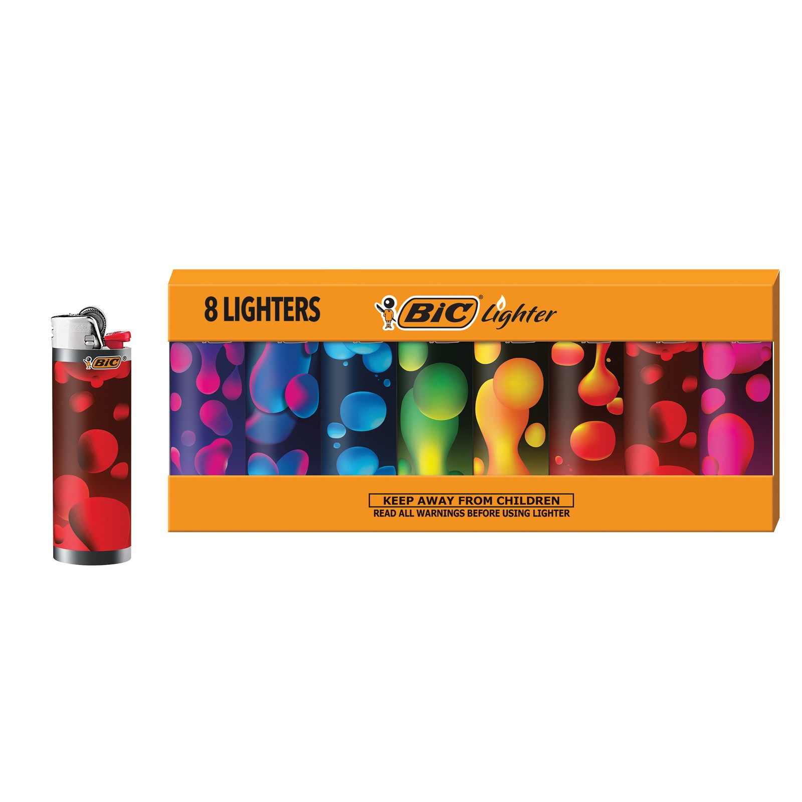 BIC Special Edition Lava Series Pocket Lighters, Set of 8 Lighters