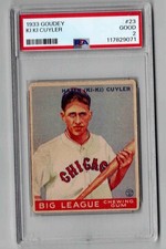 1933 Goudey #Ki Ki Cuyler Chicago Cubs PSA 2 Good