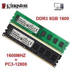 DDR3 8GB 1600MHz 1.5V 240-Pin DIMM Desktop PC3-12800 Memory RAM Kingston 1x8GB
