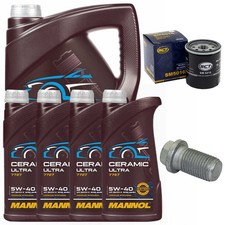 Motor&ouml;l Filter Set MANNOL 5W-40 9 Liter + Schraube f&uuml;r Mercedes S-Klasse W222