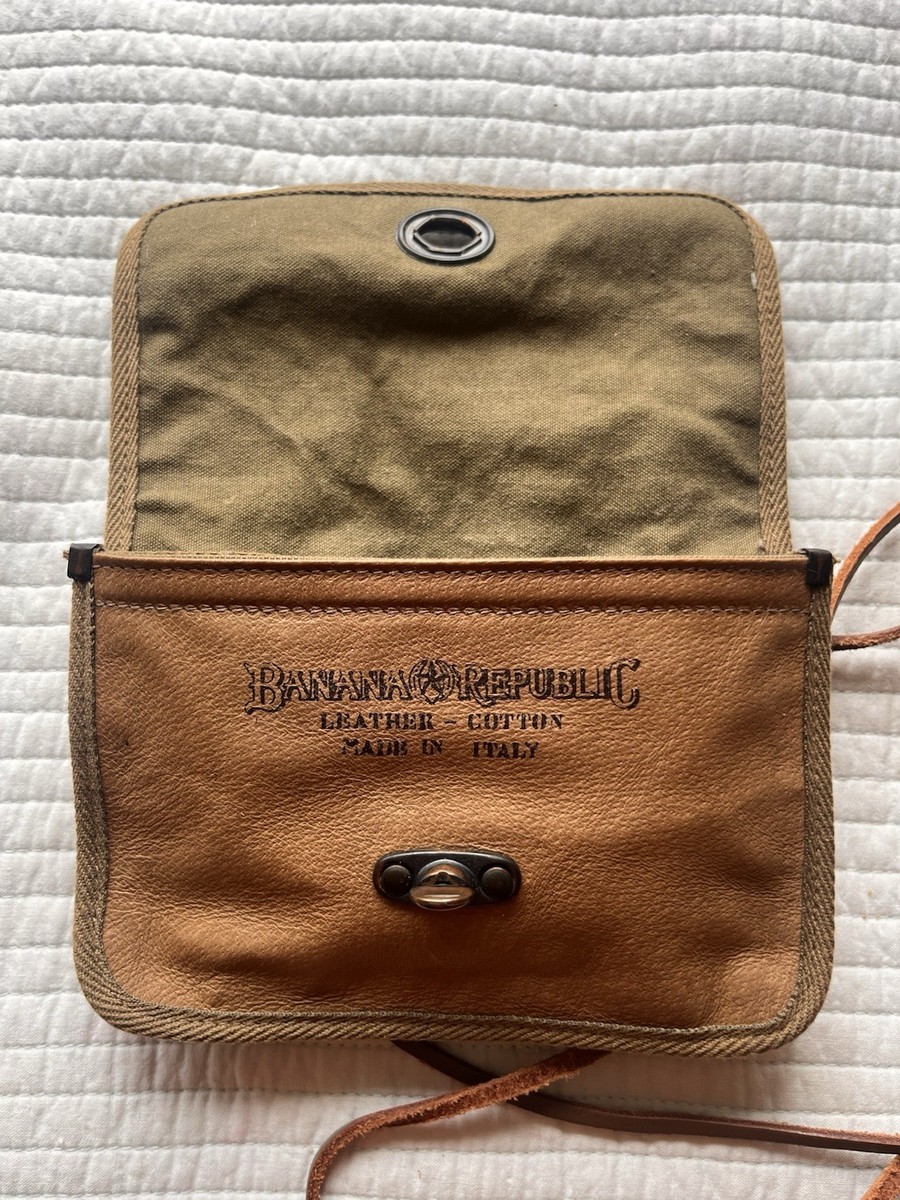 Vtg Safari Banana Republic Canvas Leather Safari Essential