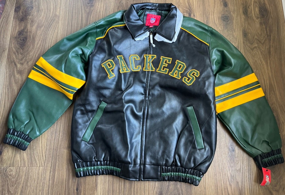 Green Bay Packers Bomber Jacket Vintage Deadstock Mens Large NWT