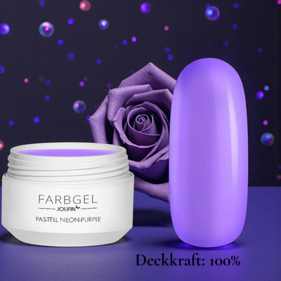 Jolifin UV LED Farbgel Farbe Pastell Neon Purple Nagelstudio One Stroke Lila