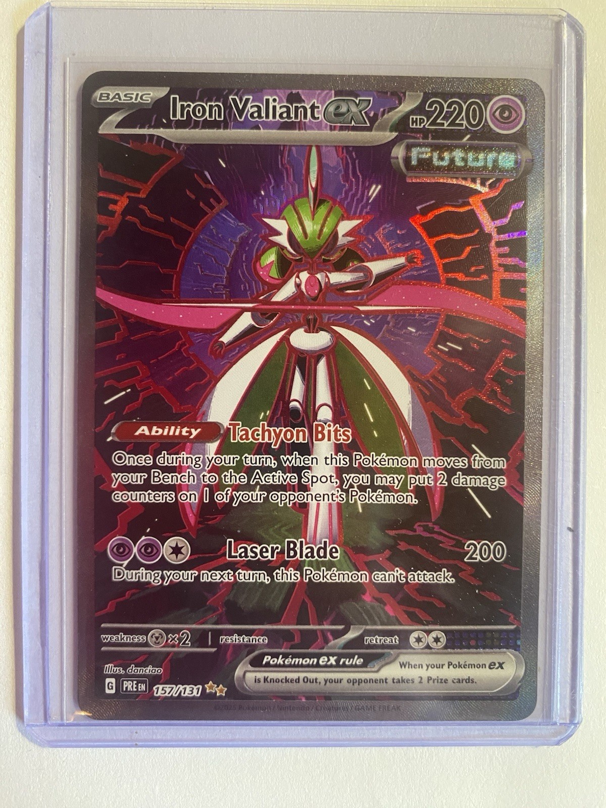 Iron Valiant ex SV: Prismatic Evolutions #157/131 SIR NM - 0295