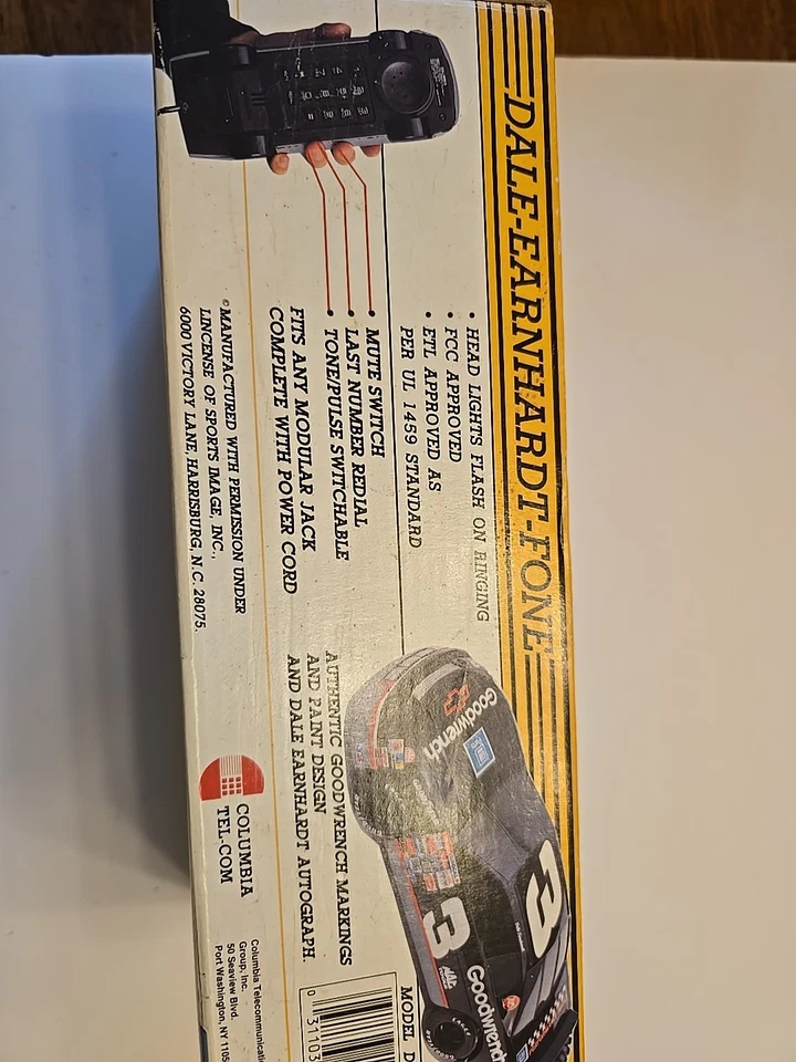 Teléfono Fone Goodwrench Dale Earnhardt #3 Columbia Tel-Com NASCAR Foto 2 de 2