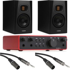 Focusrite Scarlett 2i2 4th Gen USB Audio Interface and ADAM Audio T5V 5-inch