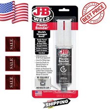J-B Weld 50139 Plastic Bonder Body Panel Adhesive and Gap Filler Syringe - Black