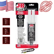 J-B Weld 50139 Plastic Bonder Body Panel Adhesive and Gap Filler Syringe - Black