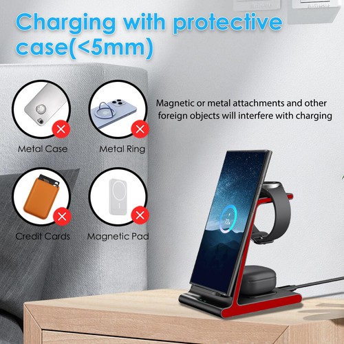 Wireless Charger for Samsung S25 Ultra, Charging Station for Galaxy S25/S24 U... - Picture 4 of 7
