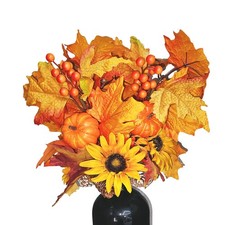 Fall Flowers Artificial for Decoration,16.9 In Fall Floral Stems Picks with P...