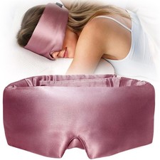 YFONG 100 Mulberry Silk Sleep Mask, Total Blackout Silk Eye Mask for Sleepin...