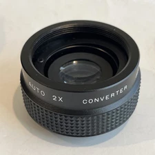 Hanimex Auto 2X Converter M42 mount with Case Teleconverter Camera Lens Black