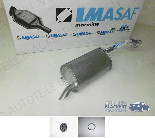 Imasaf ESD Auspuff Endtopf für Micra K12 1.0 + 1.2 + 1.4 + 1.5 Dci 2003-2005-image