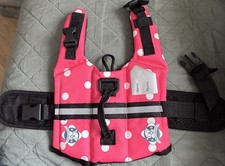 Paws Aboard Doggy Life Jacket Pink White Polka Dots XXS