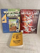 Vintage Art Book Lot Of 3 Perspective Drawing Abstract Art Figure Drawing V6917