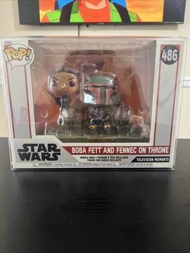 Funko Pop! Moments: Star Wars - Boba Fett and Fennec on Throne #486 In Protector